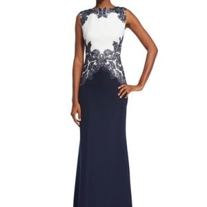 Blue and White full length sleeveless